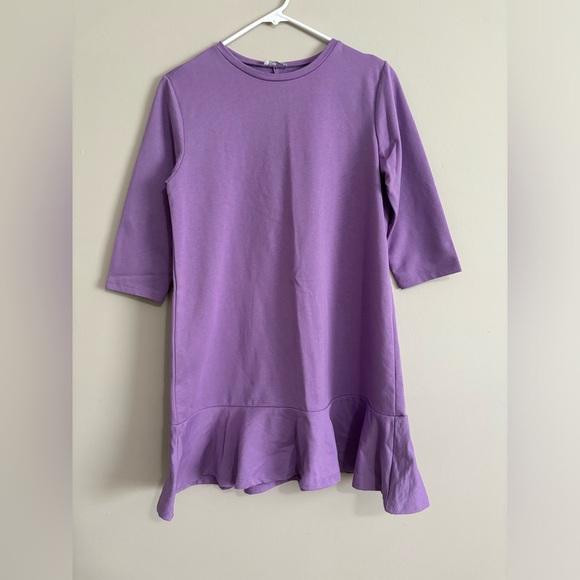Chic Lavender Ruffle Hem Dress - Size M - Picture 2 of 2